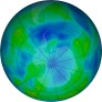 Antarctic ozone map for 2022-05-19